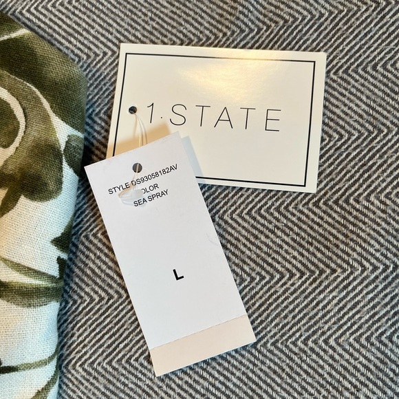 NWT 1. State Keyhole Halter Maxi Dress in Floral Sea Spray Green - Picture 7 of 16